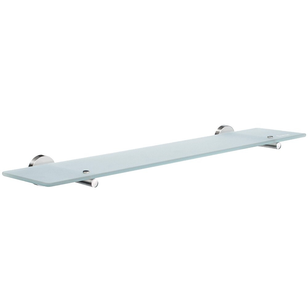 Home Bathroom Line Collection - Frosted Glass Bathroom Shelf Polished ... intended for Home Bathroom Glass Shelf Brushed Chrome