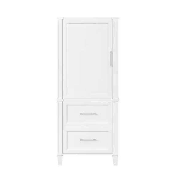 Home Decorators Collection Caville White Freestanding Linen Cabinet ... within Wlf2221 Linen Cabinet, White