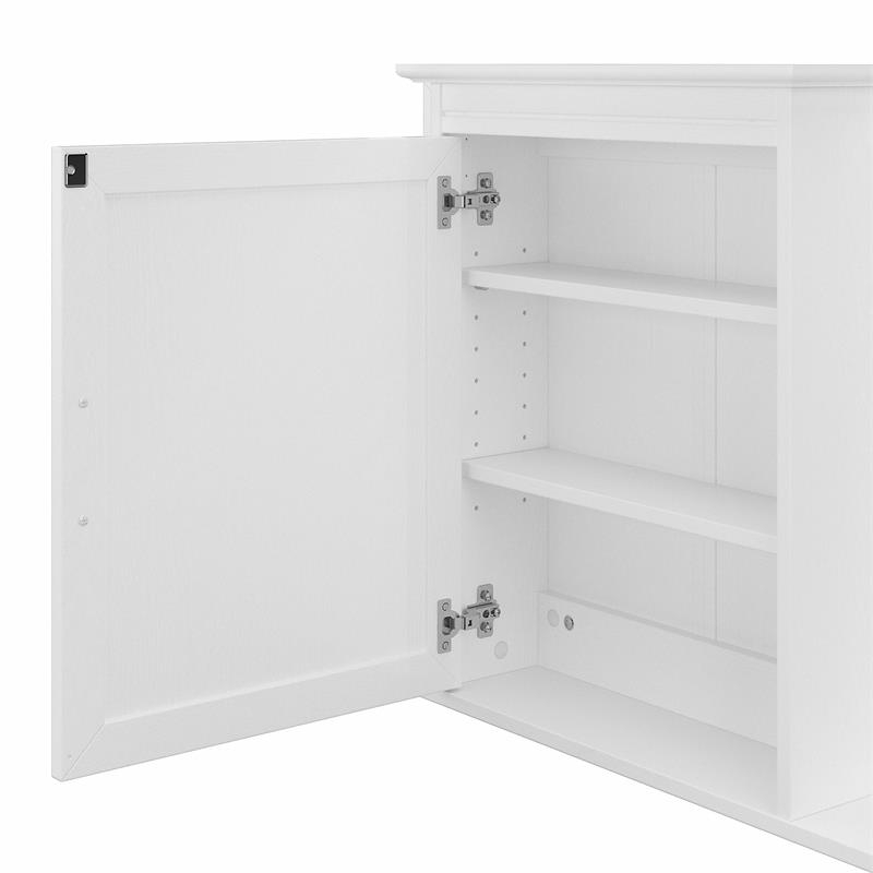 Key West Bathroom Medicine Cabinet With Mirror In White Ash ... intended for Key West Over The Toilet Storage Cabinet In White Ash - Engineered Wood