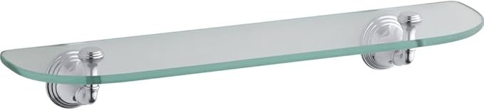 Kohler K-10563-Cp Devonshire Glass Shelf, Polished Chrome - Mounted ... throughout Villa Bathroom Glass Shelf Polished Chrome