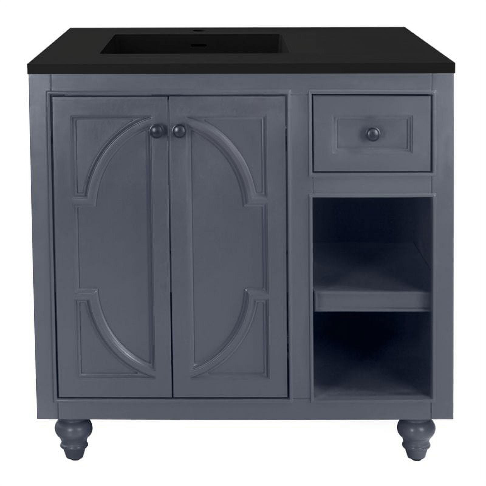 Laviva Odyssey 36" Wood Cabinet With Viva Stone Countertop In Maple ... within Odyssey, 30" Maple Gray Cabinet
