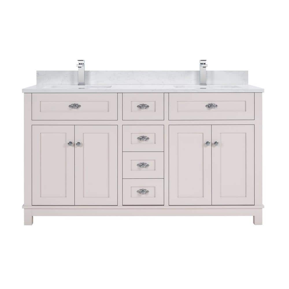 Legion Furniture French Contemporary 60 In. 1 Freestanding Dreamy White ... with Maximizing Small Bathrooms with the 36 Inch White Vanity Solution