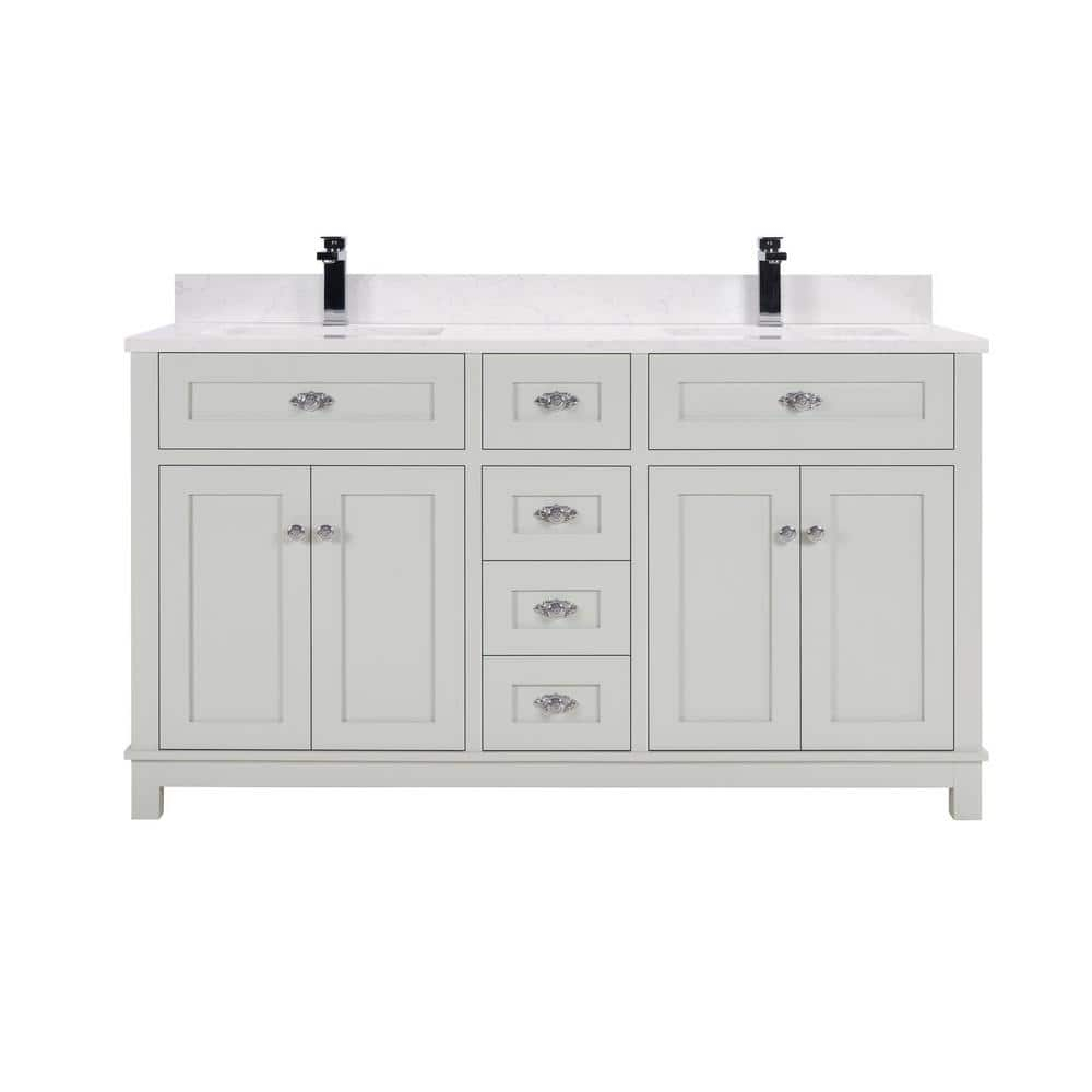 Legion Furniture French Contemporary 60 In. 1 Freestanding Silver ... within Legion Furniture Ws2515 Series Bathroom Sink Vanity, White, 36"