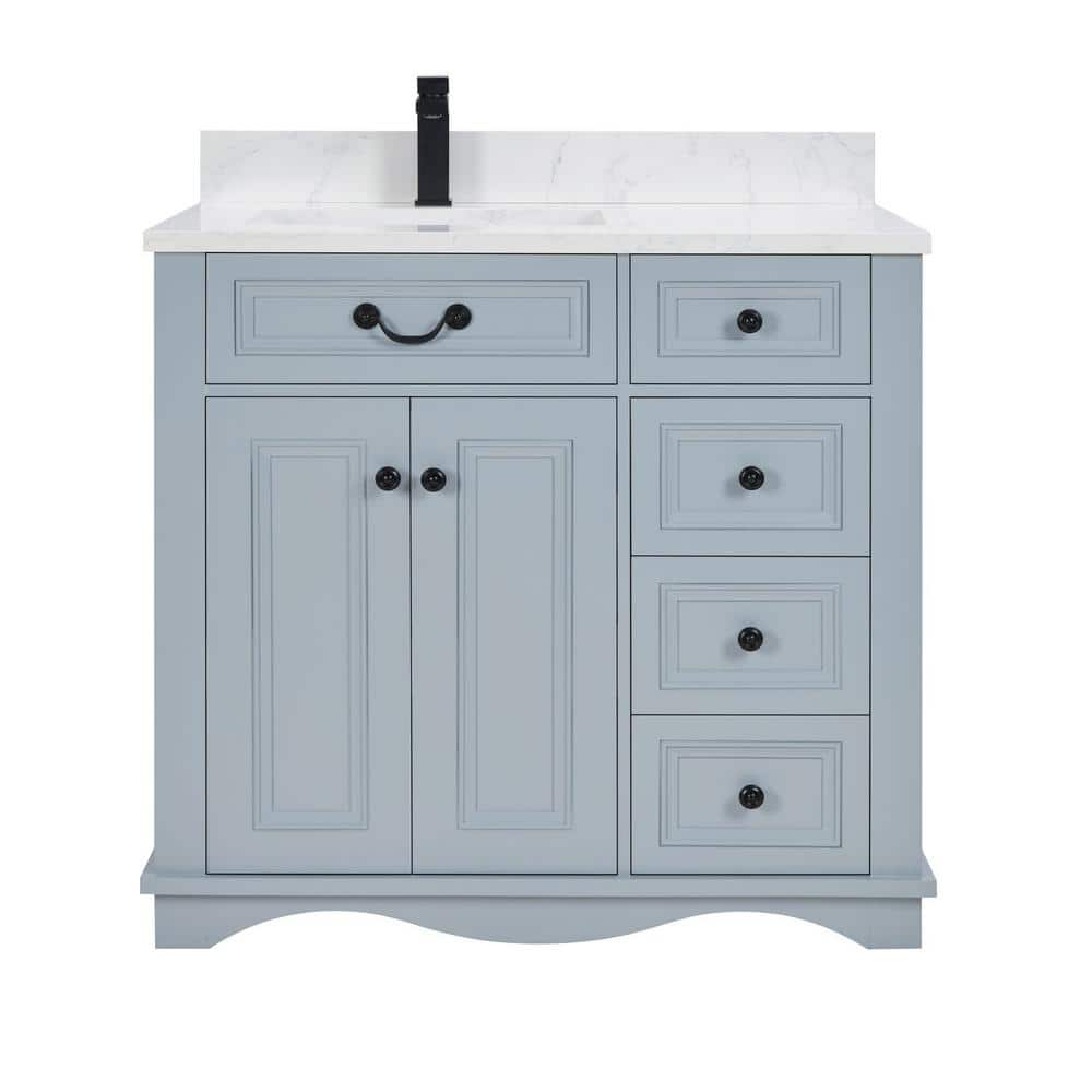 Legion Furniture French Contemporary Series 36 In. 1 Freestanding Cadet ... throughout How the Dreamy White Finish Enhances Modern Bathroom Aesthetics with the WS2512 Series