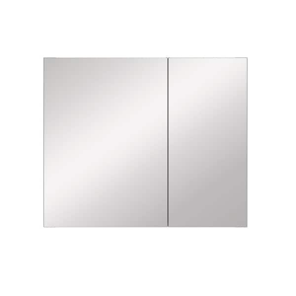 Lordear 36 In. W X 30 In. H Bathroom Cabinet Rectangular Aluminum ... inside 30" Aluminum Surface Mount Medicine Cabinet, Mirrors And Shelves