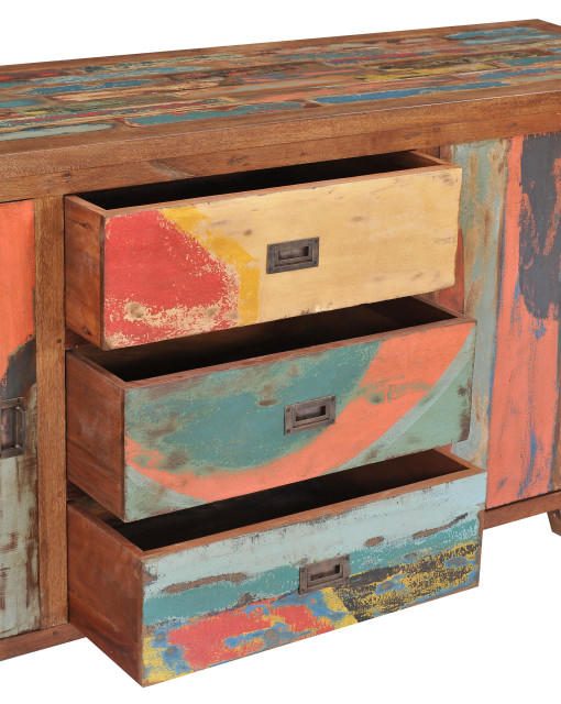 Marina Del Rey Recycled Teak Wood Cone Shaped Linen Cabinet, 72Wx33H ... with regard to Crafting timeless storage with Marina Del Rey's signature recycled teak wood technique
