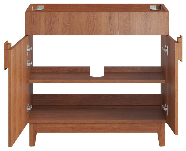 Miles 36" Bathroom Vanity Cabinet (Sink Basin Not Included) - Walnut ... intended for 36" Modern 2-Shelf Bath Vanity Cabinet Only (Sink Basin Not Included), Walnut