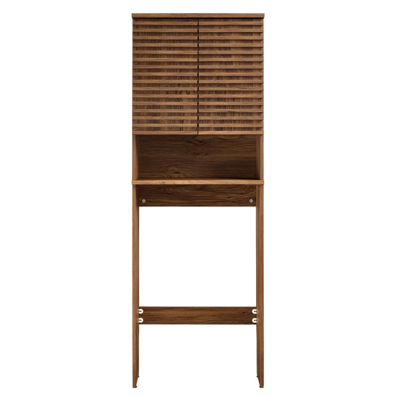 Modway Render Over The Toilet Bathroom Storage Cabinet & Reviews | Wayfair in Render Tall Bathroom Storage Cabinet, Walnut