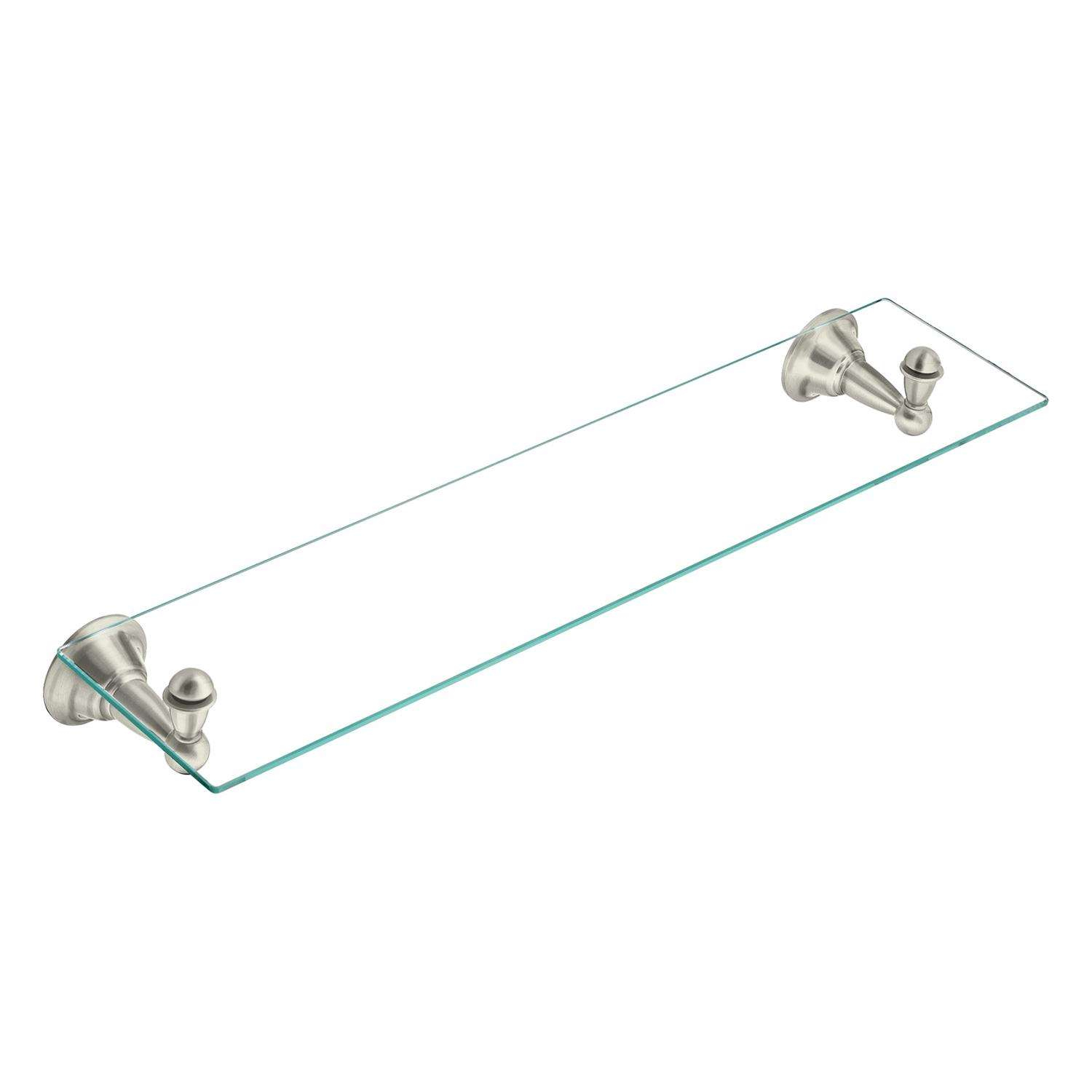 Moen Sage Brushed Nickel Brushed Nickel Glass Bathroom Shelf - Ace Hardware with regard to Designing with elegance: exploring the Moen Lounge 24 inch glass vanity shelf