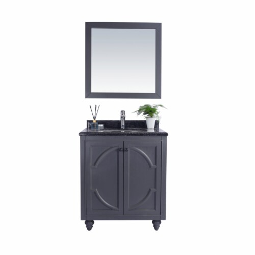 Odyssey - 30 - Maple Grey Cabinet + Black Wood Marble Countertop, 1 ... inside Odyssey, 30" Maple Gray Cabinet