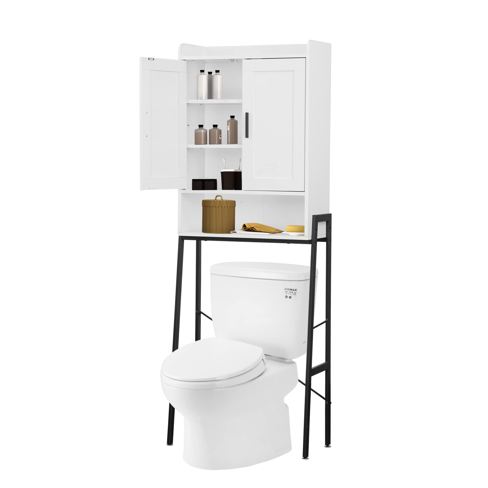 Over The Toilet Storage Cabinet, Bathroom Organizer Shelf, Toilet ... regarding Vega Over The Toilet Bathroom Storage Cabinet, White