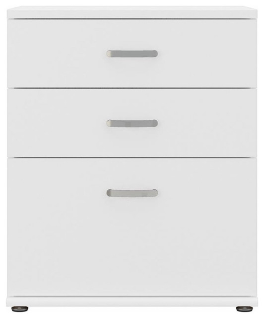 Pemberly Row Laundry Room Cabinet With Drawers In White - Engineered ... within Material selection guide for choosing the right storage cabinet finish