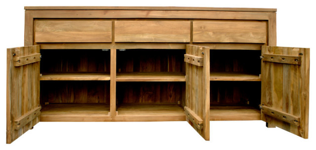 Recycled Teak Wood Valencia Bathroom Linen Cabinet With 3 Doors/3 ... intended for A Sustainable Approach to Bathroom Organization Using Recycled Teak Wood