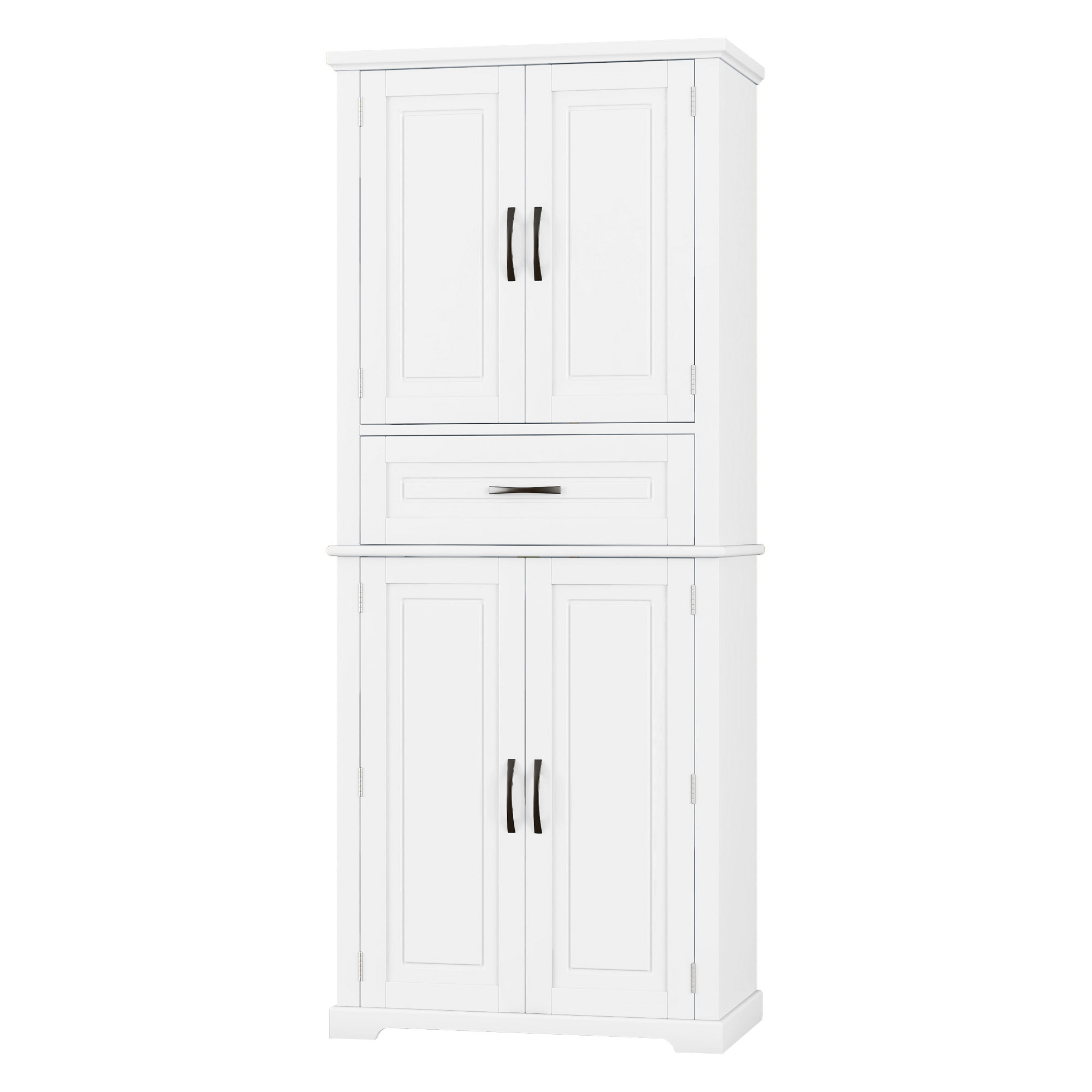 Red Barrel Studio® 30'' W X 72'' H X 15.7'' D Linen Cabinet With Drawer ... with regard to 30" W X 72" H Freestanding Bath Cabinet