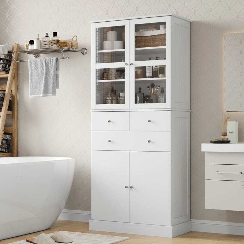 Red Barrel Studio 70.9" Freestanding 3 Drawers Bathroom Storage Cabinet ... with Understanding the Legacy of Randall Linen Cabinet in American Furniture History