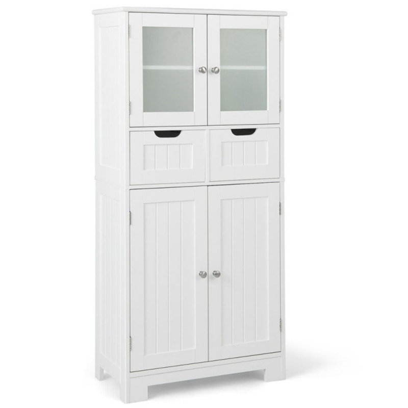 Red Barrel Studio® Ardilla Freestanding Bathroom Cabinet & Reviews ... within 30" W X 72" H Freestanding Bath Cabinet