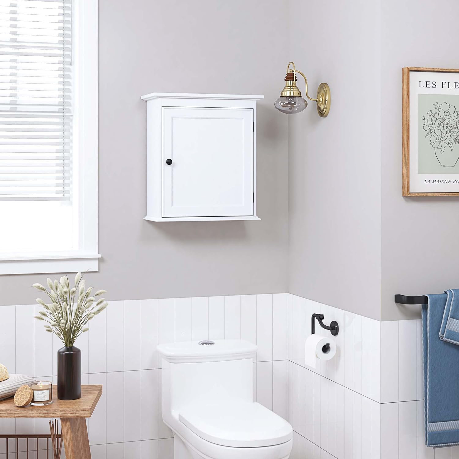 Red Barrel Studio® Small Bathroom Wall Cabinet, Wall Mounted Storage ... with Wall-Mounted Bathroom Cabinet, Compact Storage Organizer For Toiletries