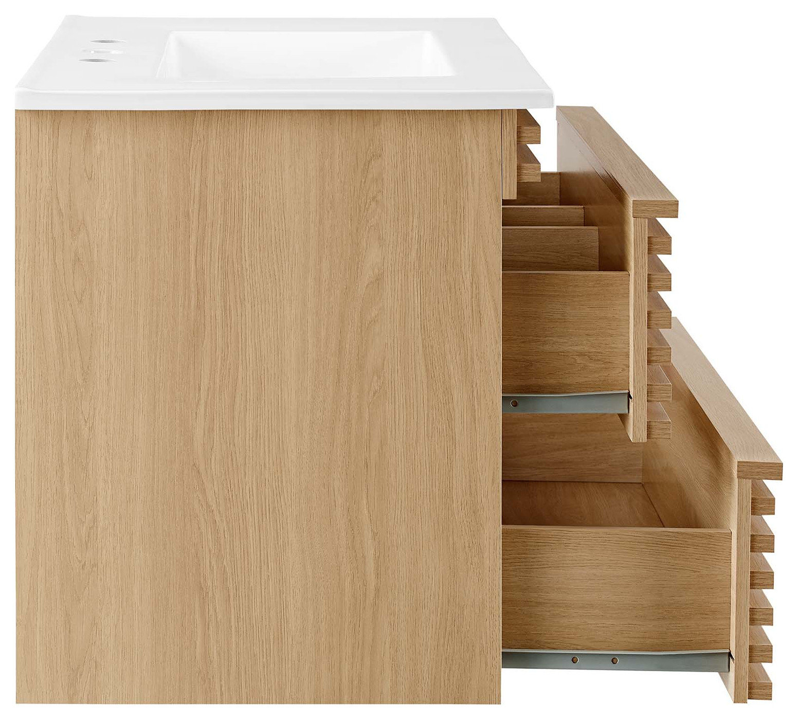Render 30" Wall-Mount Bathroom Vanity - Transitional - Bathroom ... within Maximizing Storage in Minimalist Bathrooms with Wall-Mount Solutions