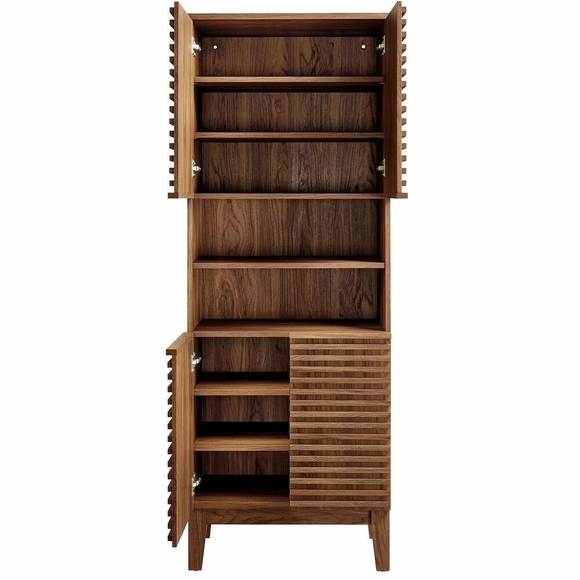 Render Tall Bathroom Storage Cabinet - Modern In Designs for Understanding the Art of Crafting Tall Bathroom Storage Cabinets in Walnut