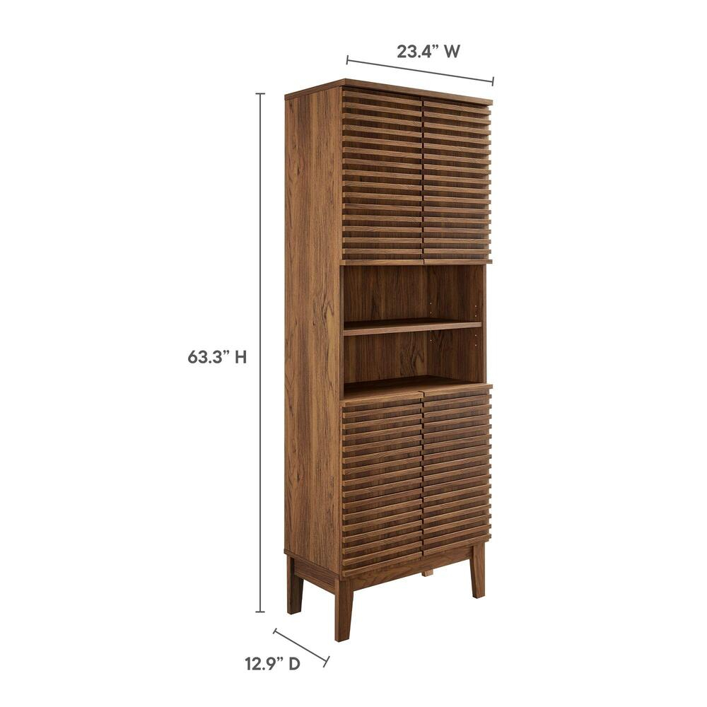 Render Tall Bathroom Storage Cabinet - Modern In Designs with Render Tall Bathroom Storage Cabinet, Walnut