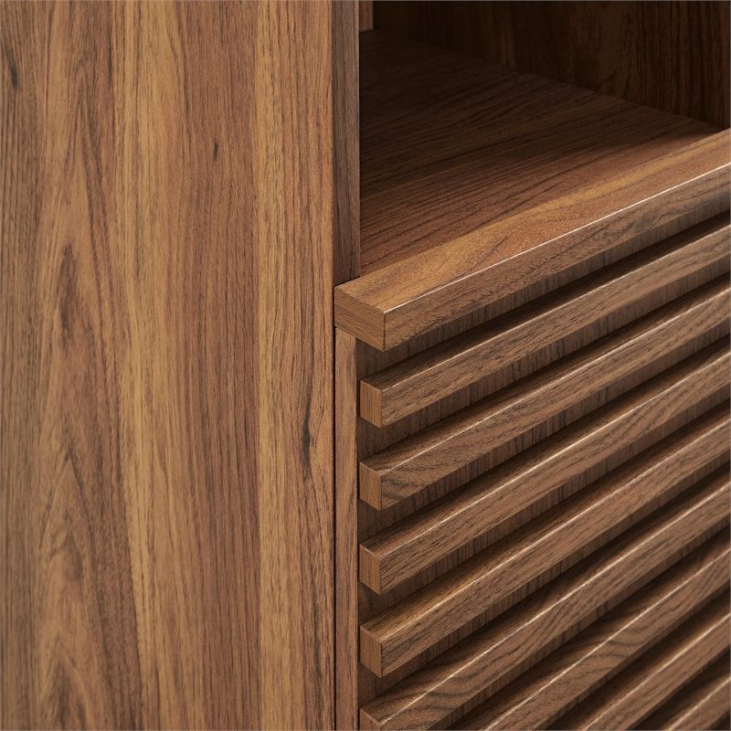 Render Tall Narrow Bathroom Storage Cabinet In Walnut | Cymax Business inside Understanding the Art of Crafting Tall Bathroom Storage Cabinets in Walnut