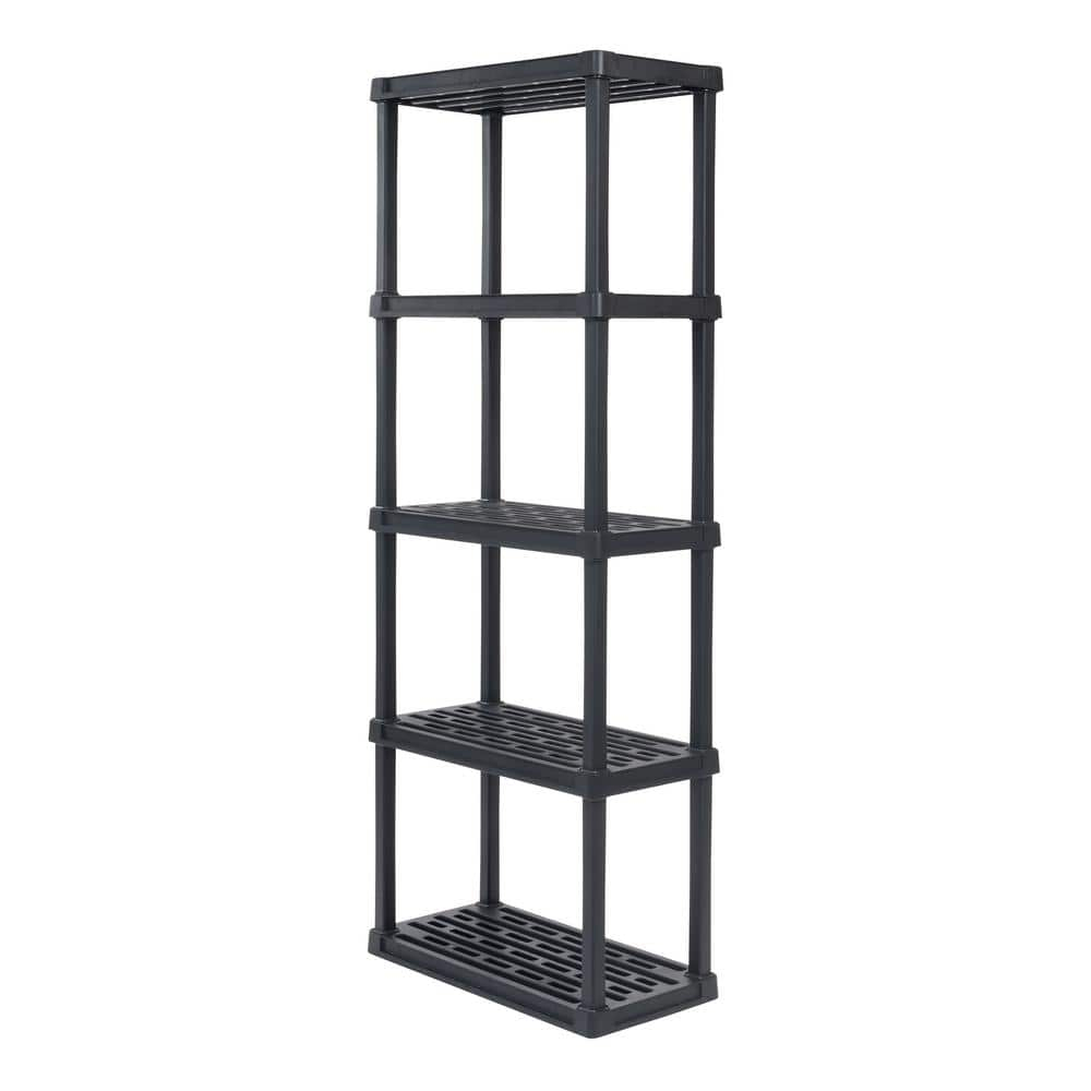 Reviews For Iris 5-Tier Medium Plastic Garage Storage Shelving Unit ... pertaining to Understanding the Lomax 5 Tier Storage Shelf Unit Black for Optimal Organization