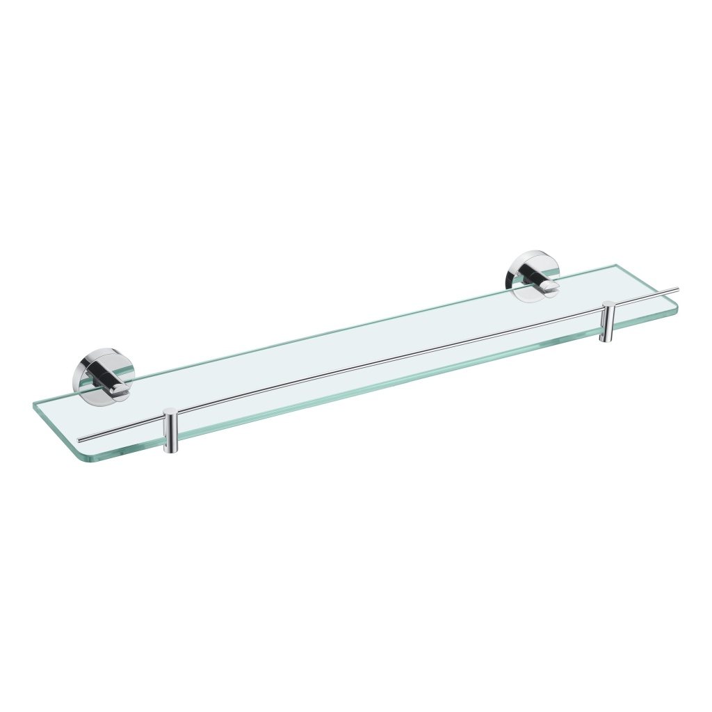 Rund Glass Shower Shelf Chrome - Bathrooms On A Budget throughout Secret Bath, 24" Polished Chrome And Glass Bathroom Shelf