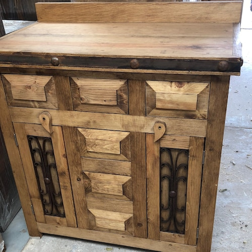 Rustic Bathroom Vanity Flora Laminosa - Etsy pertaining to How Reclaimed Wood Creates Unique Textural Stories in Interior Design