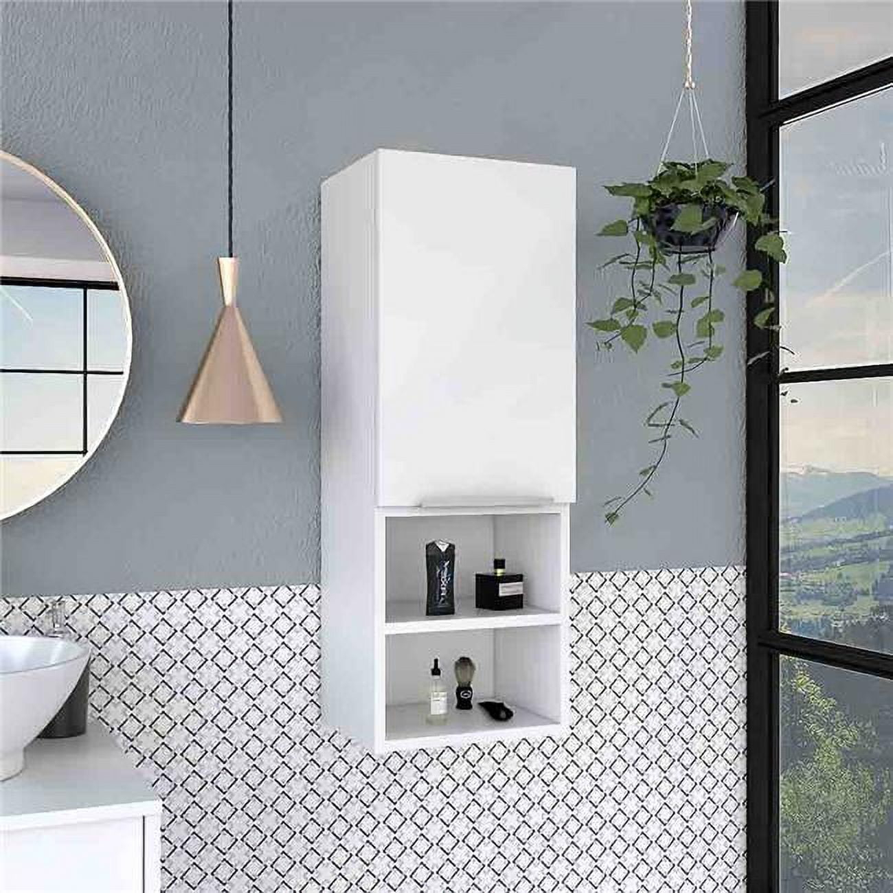 Savona Single Door Medicine Cabinet, White - Walmart.com pertaining to Understanding the Design Philosophy Behind Modern Bathroom Storage Solutions