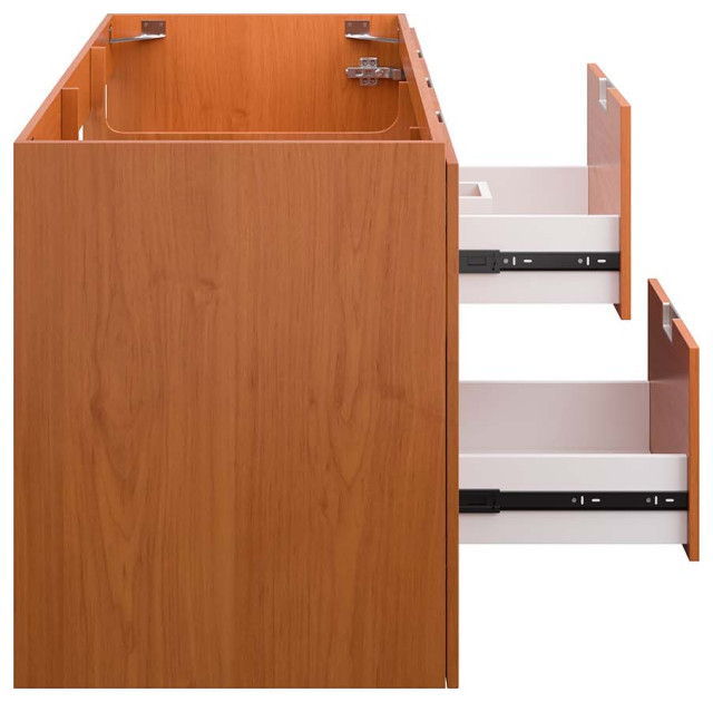 Scenic 48" Single Wall-Mount Bathroom Vanity Cabinet, Cherry Walnut ... for Scenic 48" Single Wall-Mount Bathroom Vanity Cabinet