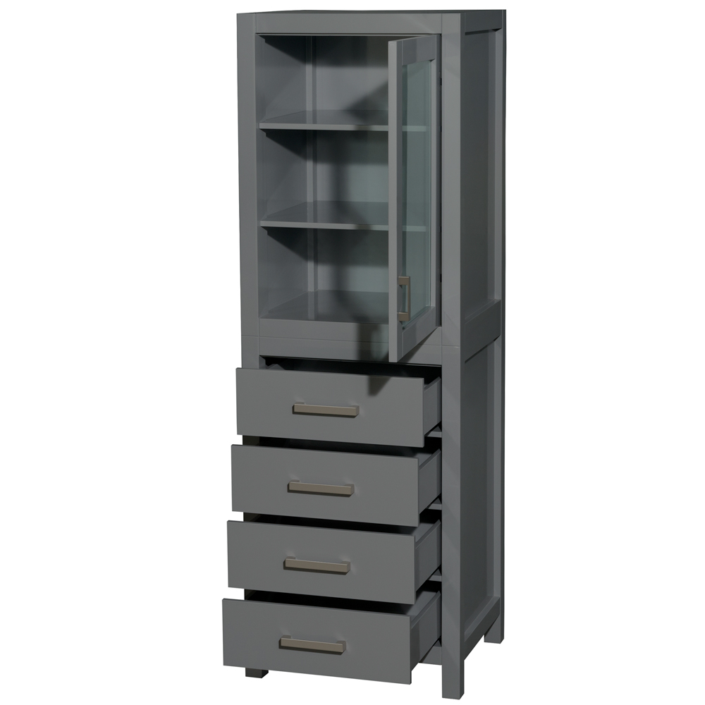 Sheffield Linen Tower - Dark Gray | Beautiful Bathroom Furniture For ... pertaining to Sheffield 24" Linen Tower In Dark Gray