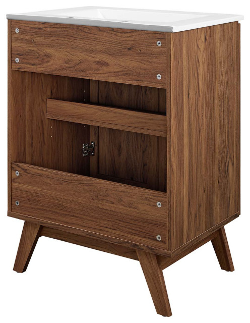 Soma 24" Bathroom Vanity - Walnut White - Tropical - Bathroom Vanities ... throughout Ledger 24" Bathroom Vanity Walnut White