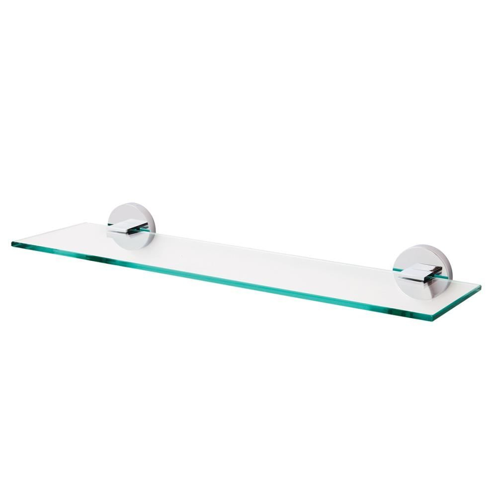 Speakman Neo Polished Chrome 1-Tier Glass Wall Mount Bathroom Shelf ... in Essential Tips for Cleaning and Maintaining Your Bathroom Glass Shelf