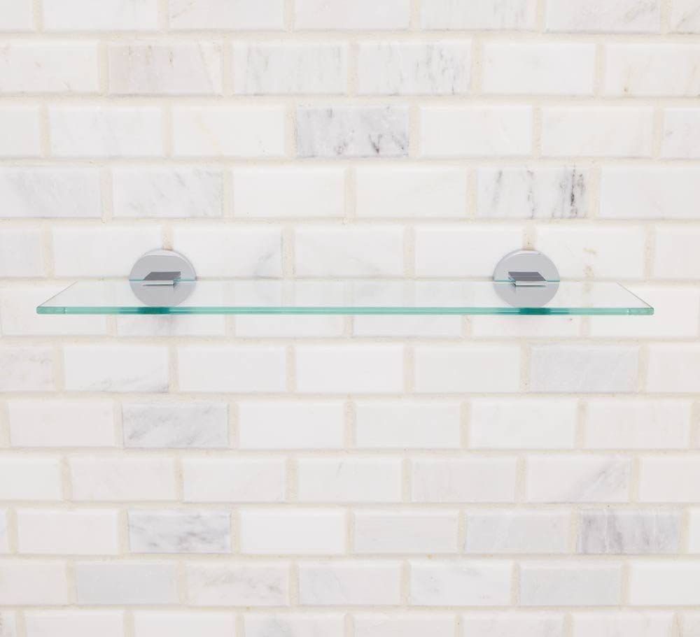 Speakman Sa-1209 Neo Glass Bathroom Shelf, Polished Chrome | Glass ... with Home Bathroom Glass Shelf Brushed Chrome