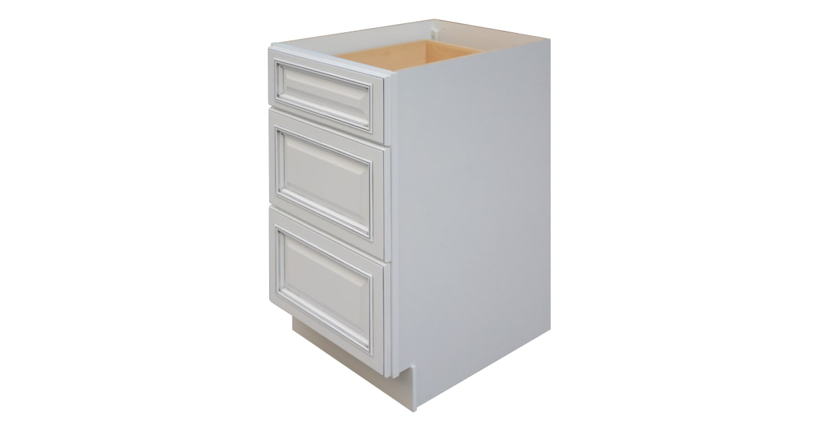 Sunny Wood Rlb18D-A Riley 18" Wide X 34-1/2" High Base Cabinet With 3 ... with Riley 18" 1 Door, 2 Shelves Linen Cabinet Bottom