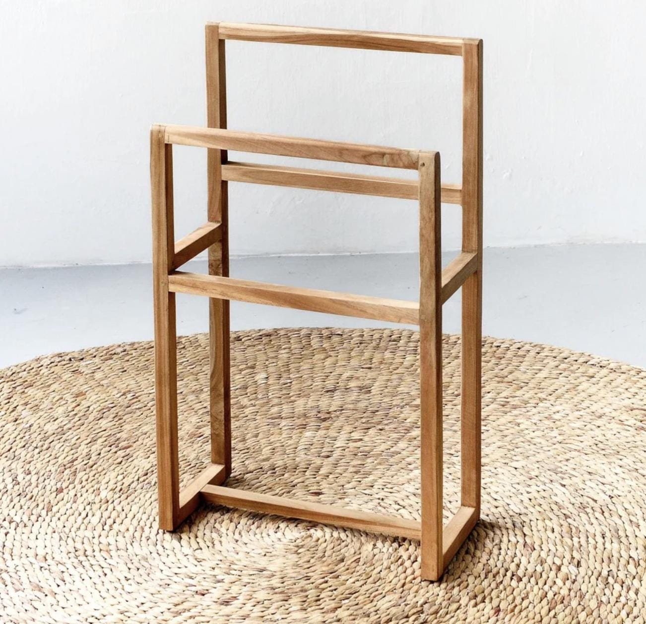 Teak Wood Towel Rack - Etsy intended for Avanity Teak 16" Towel Rack