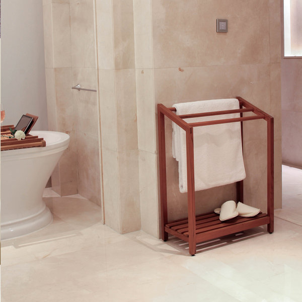 Teak-Wood-Towel-Rack | Wayfair throughout Comparing Avanity Teak 16 inch towel racks with other bathroom accessories