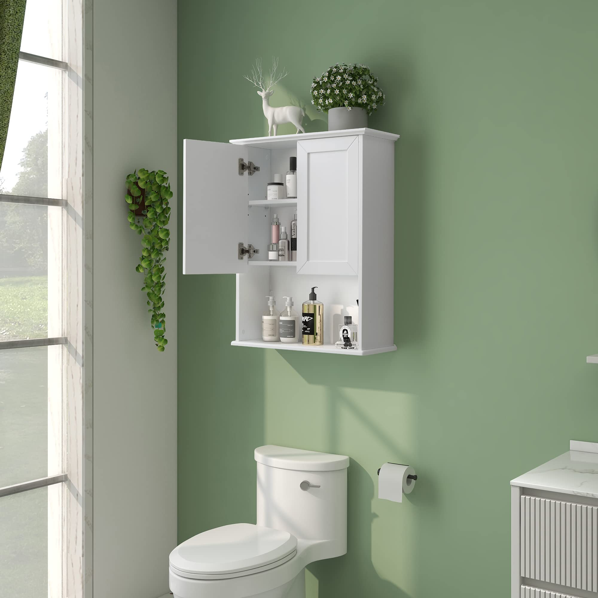 Toilet Topper Wall Cabinet Bathroom Wall Cabinets. Buy Online regarding The Role of WLF2124 Toilet Topper Cabinet White in Modern Bathrooms