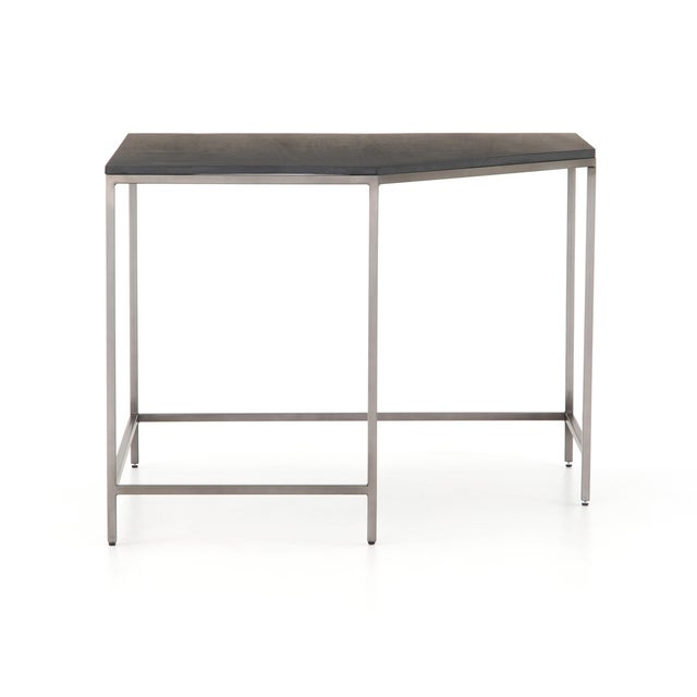 Trey Modular Corner Desk, Black Wash Poplar | Chairish regarding Trey Modular Wall Desk-Black Wash Poplar