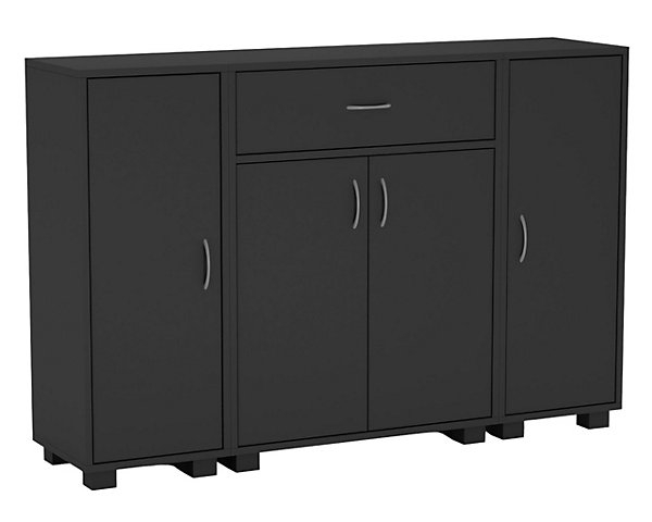 Urbnliving Height 80Cm Two Side Cabinets Wooden Free Standing Side ... with regard to Installing and arranging your Oates 9 inch black side cabinet for optimal functionality