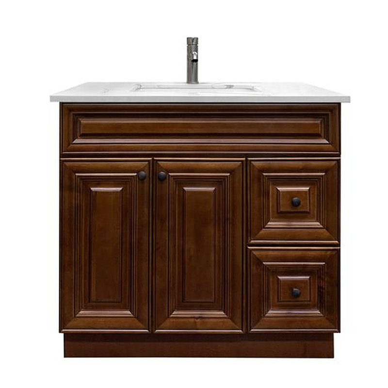 Vanity Atelier 36'' Bathroom Vanity Sink Base With Drawers Cabinet In ... for How to choose the right Newport 48 inch maple vanity cabinet for your bathroom renovation