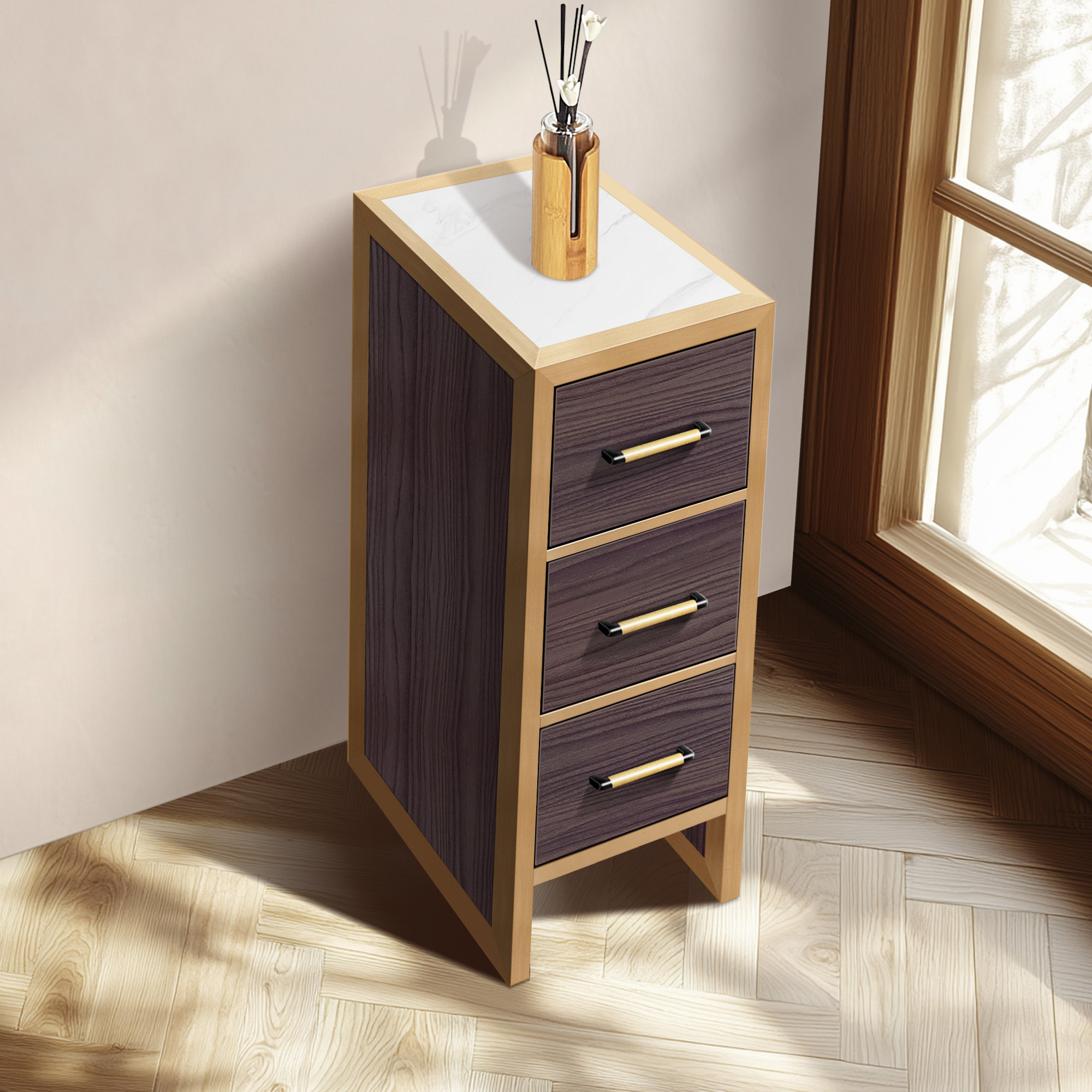 Vinnova Toledo 12In. Storage Cabinet For Bathroom And Living Room | Wayfair in How Toledo's 12 Inch Storage Cabinets Enhance Bathroom and Living Room Organization