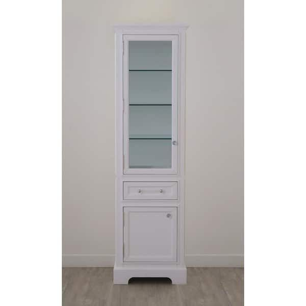Water Creation Derby 21 In. W X 17 In. D X 72 In. H Free Standing Linen ... pertaining to The Hidden Stories Behind Each Linen Cabinet Derby Piece and What Makes Them So Special