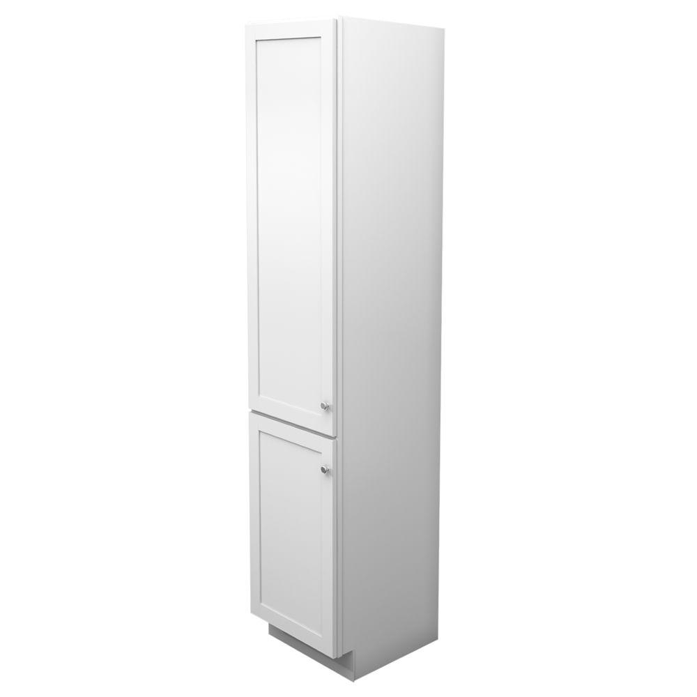 White Linen Cabinet inside Riley 18" 1 Door, 2 Shelves Linen Cabinet Bottom