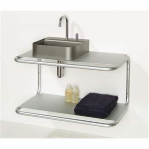 Whitehaus Collection Aela285 33.50 In. Aeri Double Shelf Wall Mount ... with regard to Aeri Small Single Shelf Wall Mount Aluminum Structure
