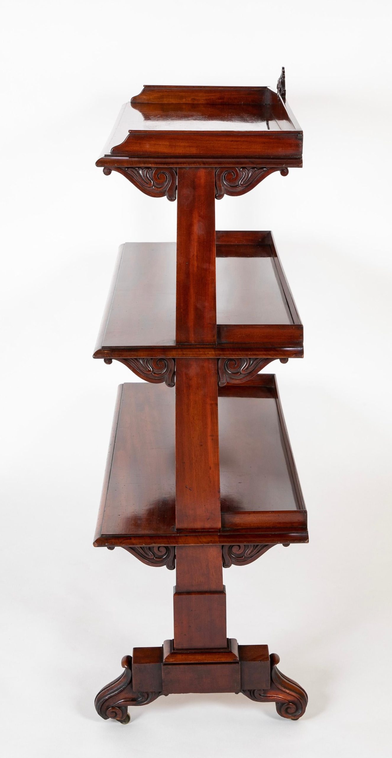 William Iv Mahogany Three Tier Etagere Shelves On Castors For Sale At ... with Creating Visual Interest with Three Tier Etagere Displays