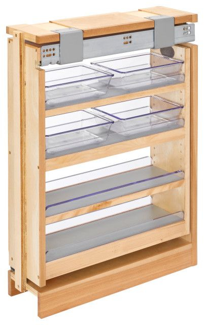 Wood Vanity Base Filler Pull Out Organizer For New Cabinets With Soft ... within Wood Vanity Base Filler Pull Out Organizer For New Cabinets