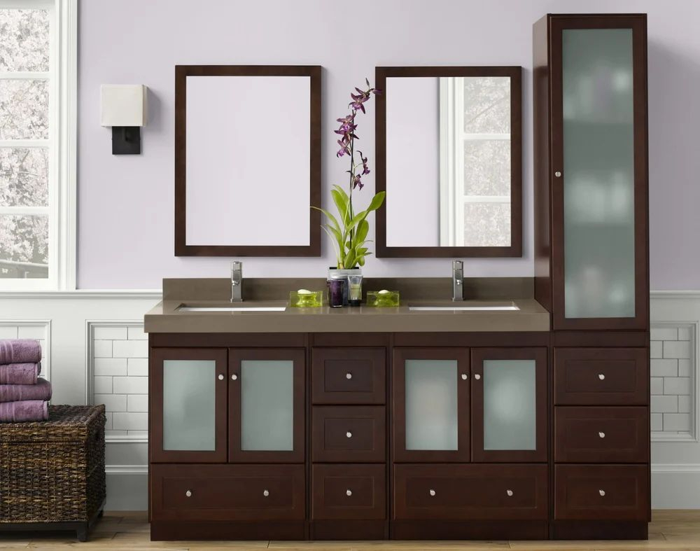 Wooden Chocalate Brown Bathroom Cabinet Vanity At ₹ 54000/Piece ... pertaining to Vanity Art Vanity Cabinet, 12", Brown