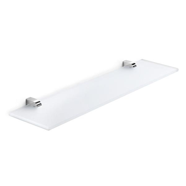 Ws Bath Collections Muci Frosted/Polished Chrome Glass Bathroom Shelf ... pertaining to Understanding the Rise of Modern Bathroom Shelving Solutions