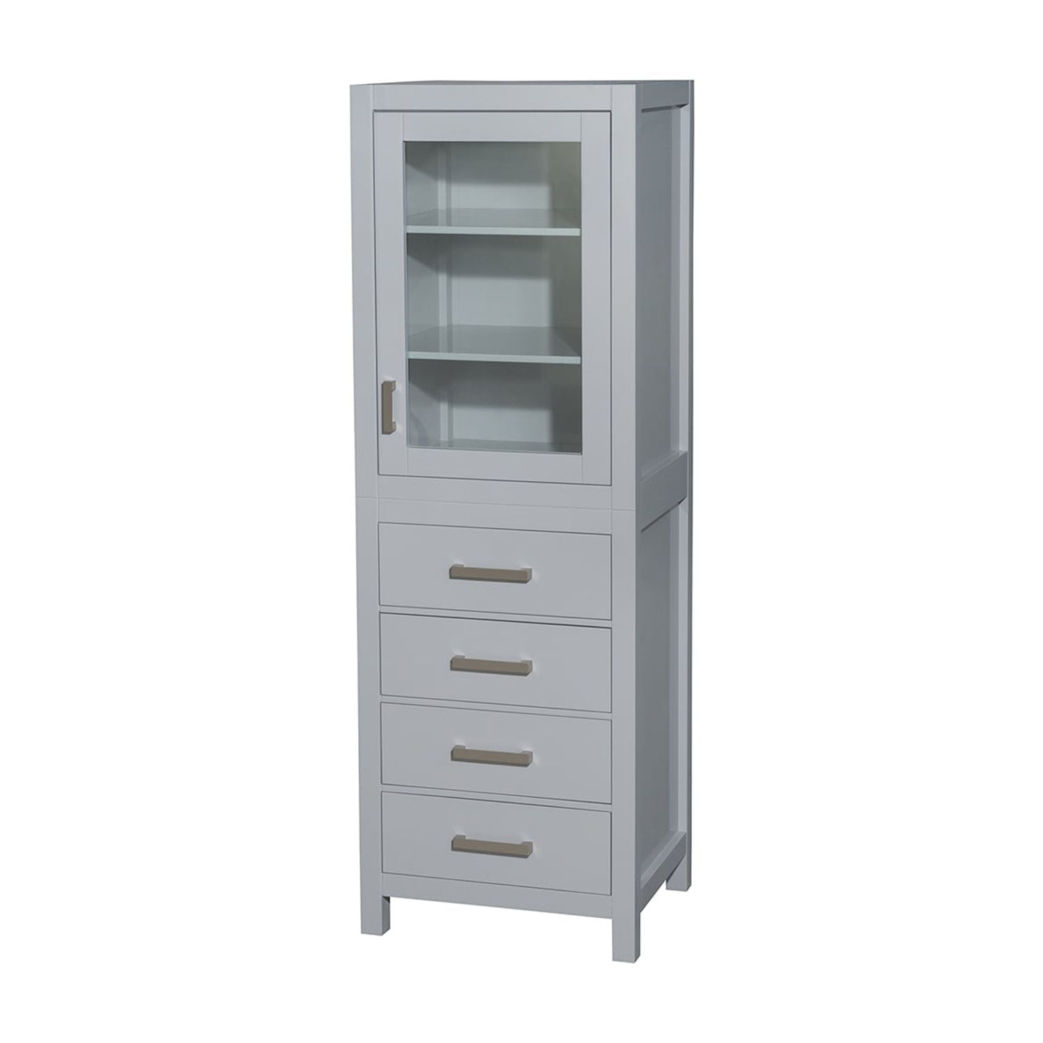 Wyndham Collection Sheffield 24" 4-Drawer Wood Linen Tower In Gray ... inside Crafting Quality with Sheffield's 24" Linen Tower in Dark Gray
